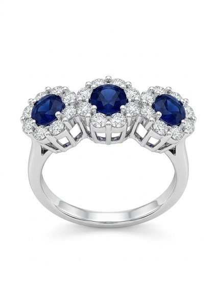 Anello Giorgio Visconti Donna TRILOGY ZAFFIRI in Oro bianco Zaffiro 0.55 Ct ABX15044Z - ABX15044Z